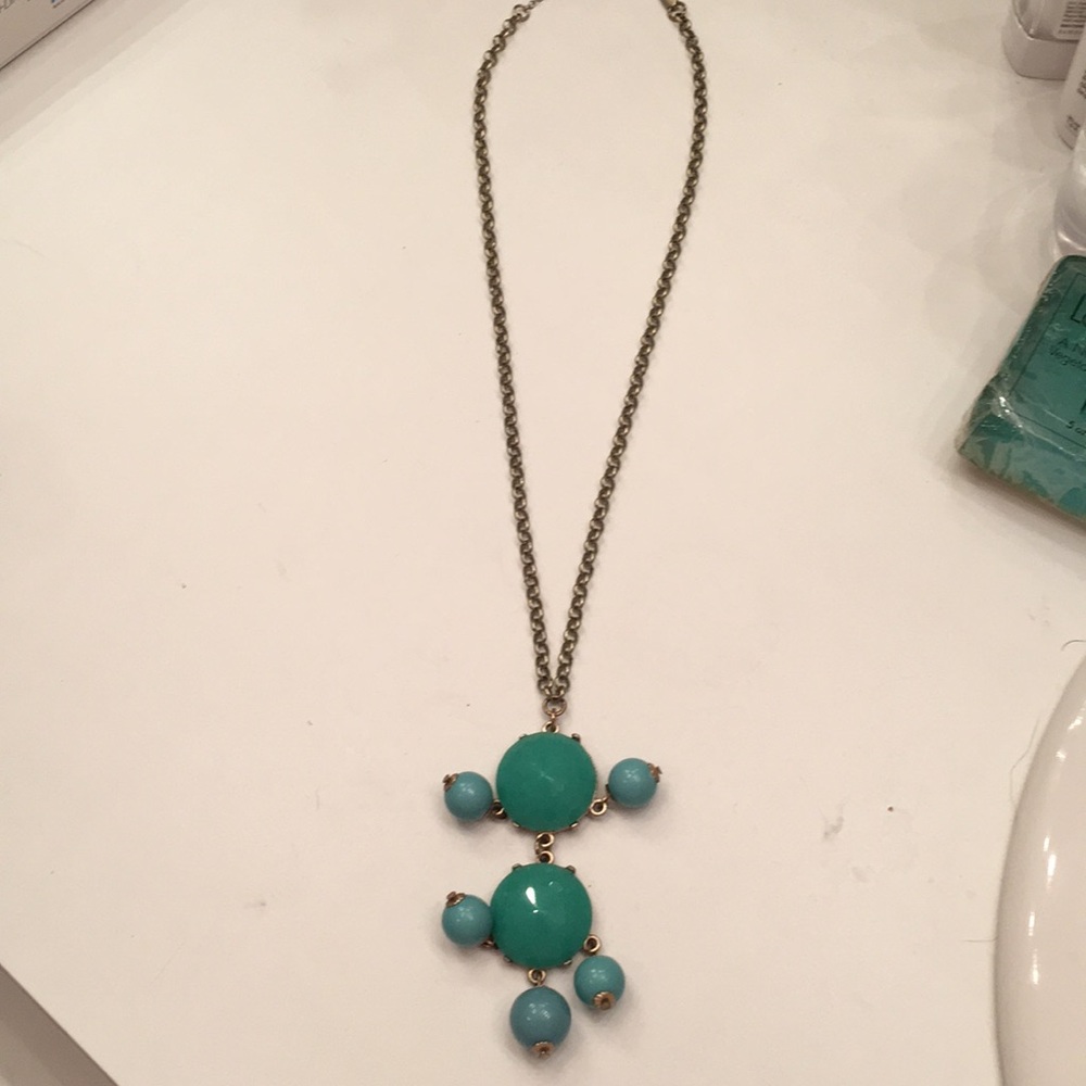 Teal bubble necklace